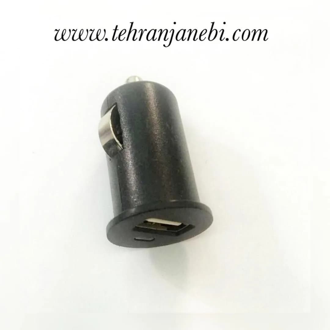 شارژر فندکی چراغ‌دار، رنگ مشکی، جنس پلاستیک و فلز، شارژر فندکی تک پورت