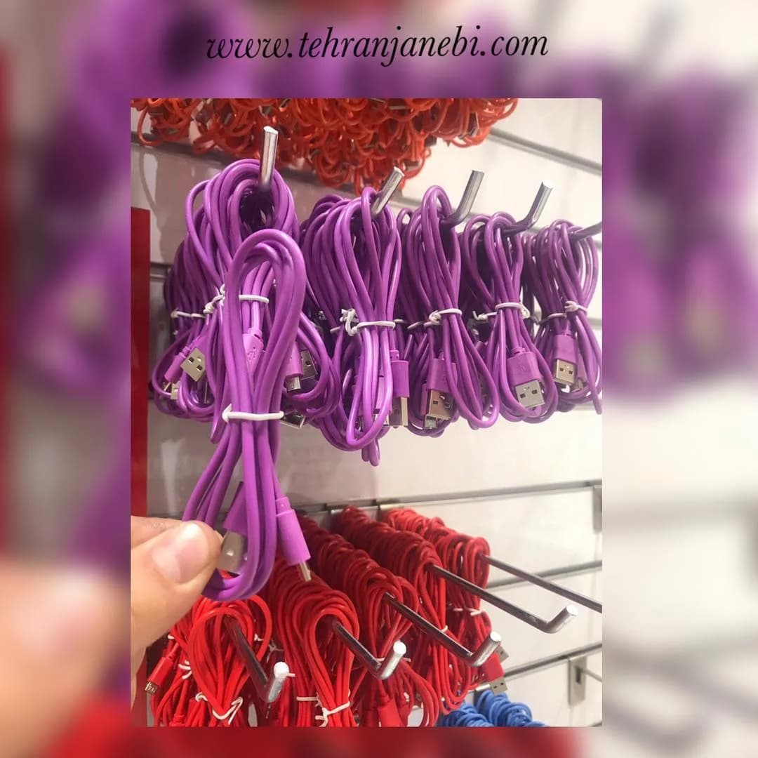 کابل شارژ رنگی ساده