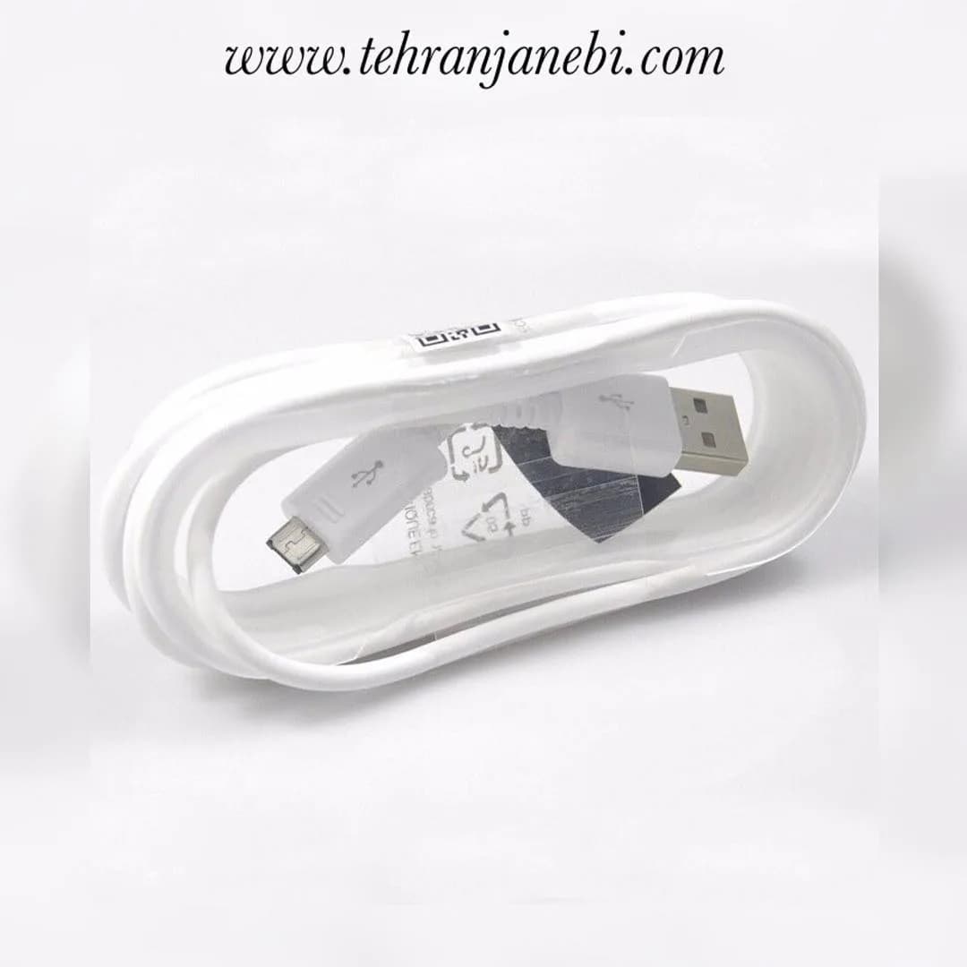 کابل شارژ نوت ۴، رنگ سفید، جنس پلاستیک، تخت یا گرد
