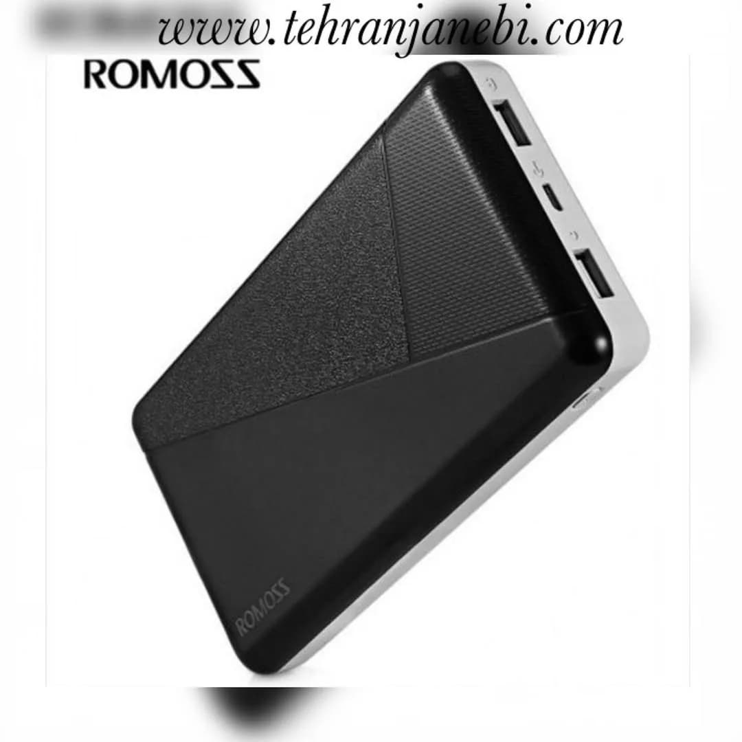 پاوربانک روموس PLE20 PRO ROMOSS، رنگ مشکی و نقره‌ای، جنس پلاستیک و فلز، مستطیلی