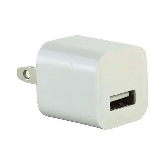 کلگی شارژر آیفون کپی، رنگ سفید، جنس پلاستیک، مکعبی با یک پورت USB
