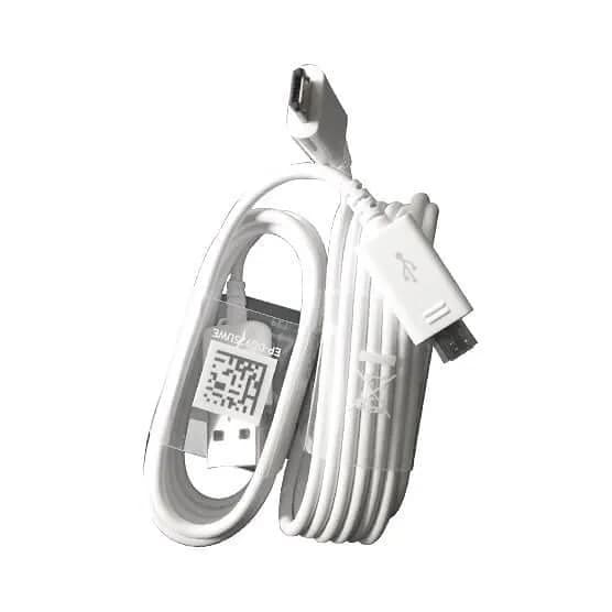 کابل شارژ اصلی S6، رنگ سفید، جنس پلاستیک، USB به Micro USB