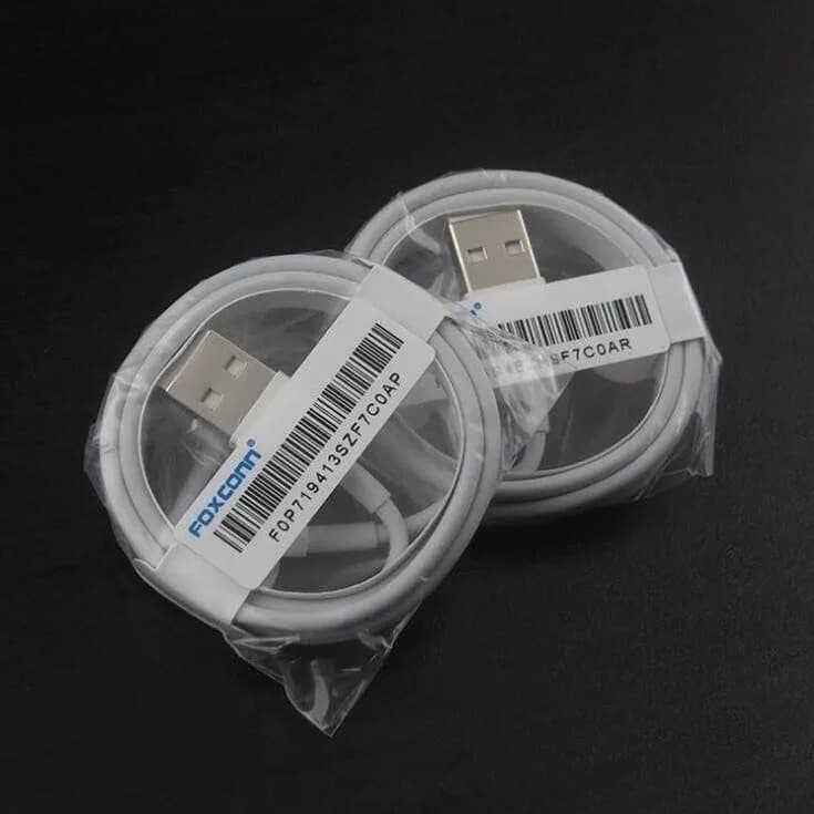 کابل شارژ آیفون، رنگ سفید، جنس پلاستیک، کابل USB