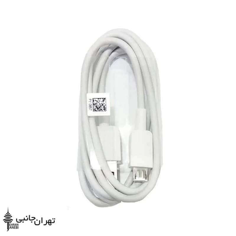 کابل شارژ موبایل، رنگ سفید، جنس پلاستیک، USB