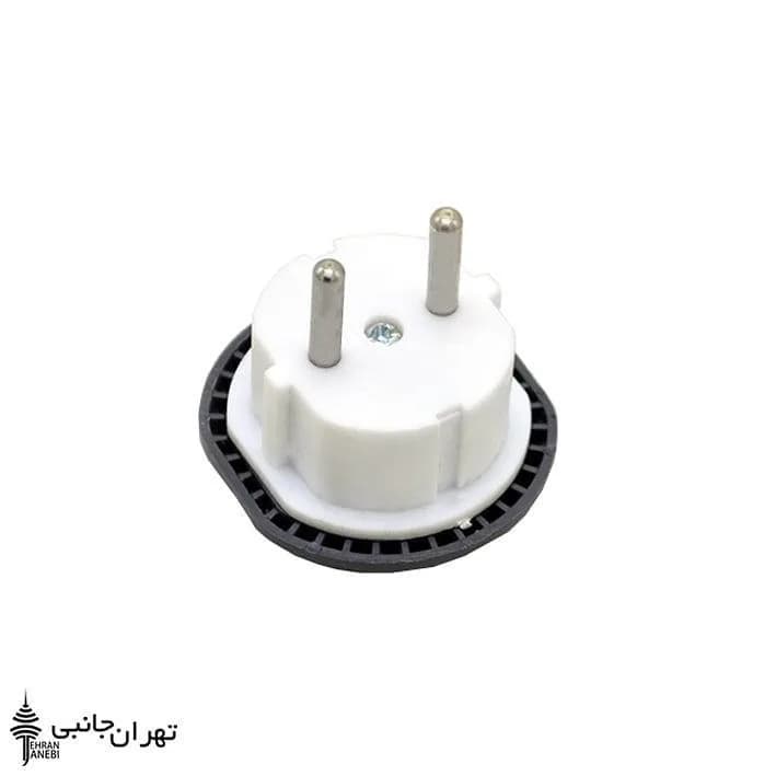 تبدیل پریز برق سون SEVEN، رنگ سفید و مشکی، جنس پلاستیک، دوشاخه گرد