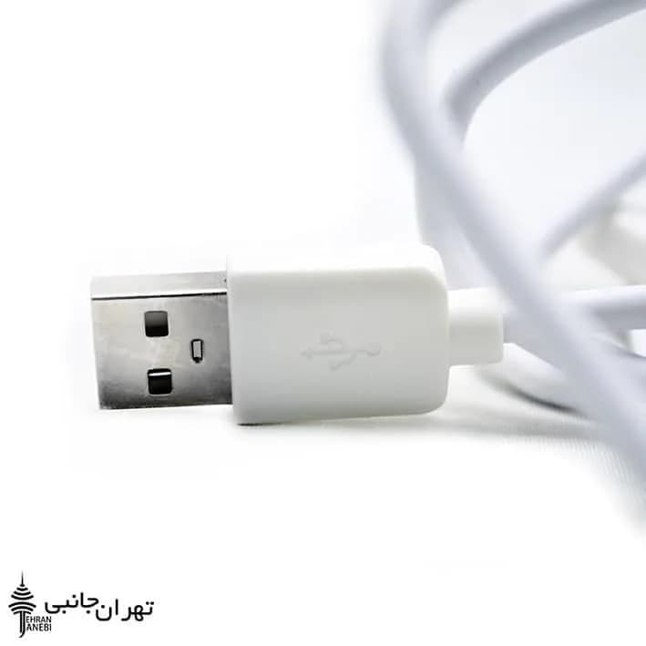 کابل شارژ سوپر فست، رنگ سفید، جنس پلاستیک و فلز، USB