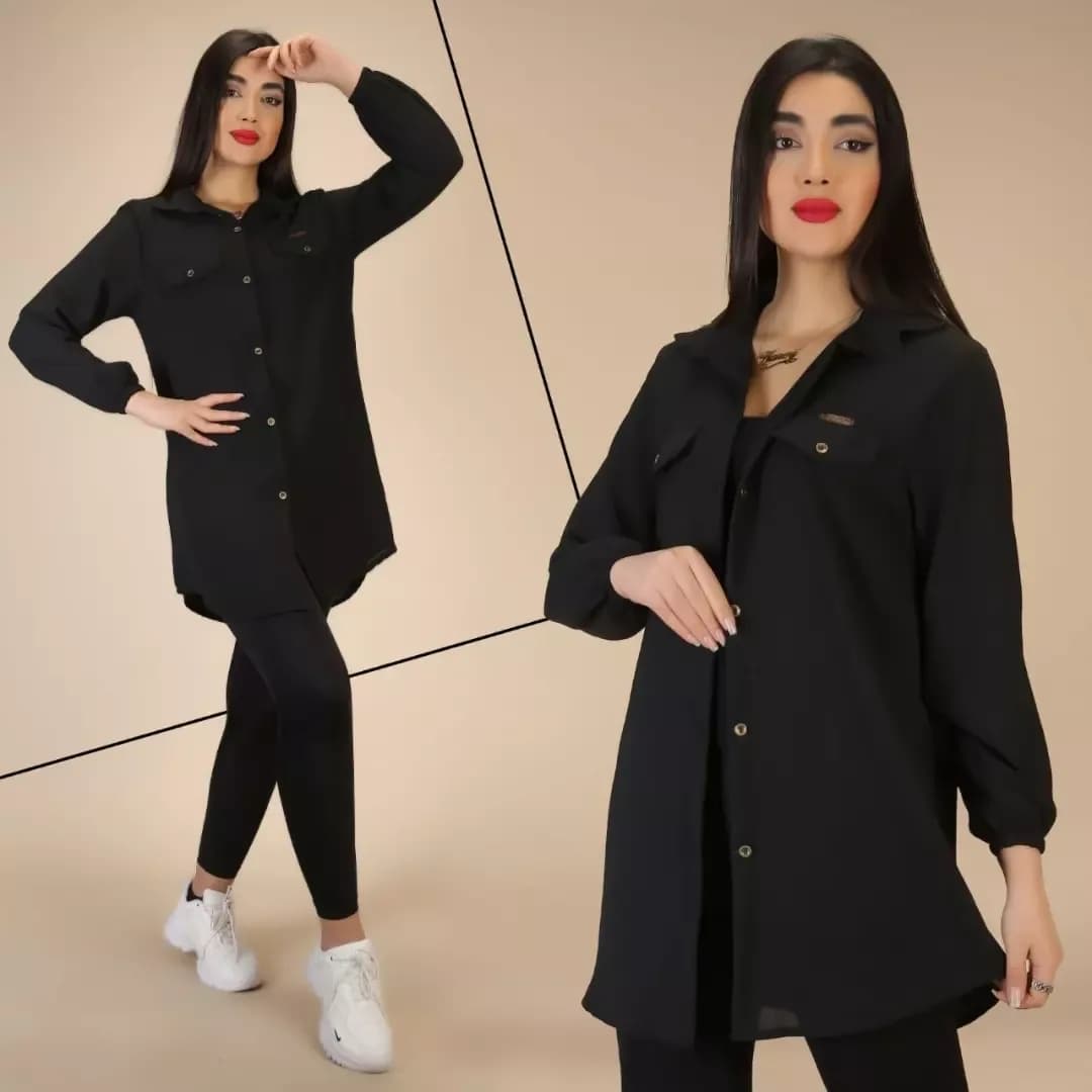 مانتو ابربادی دکمهدار