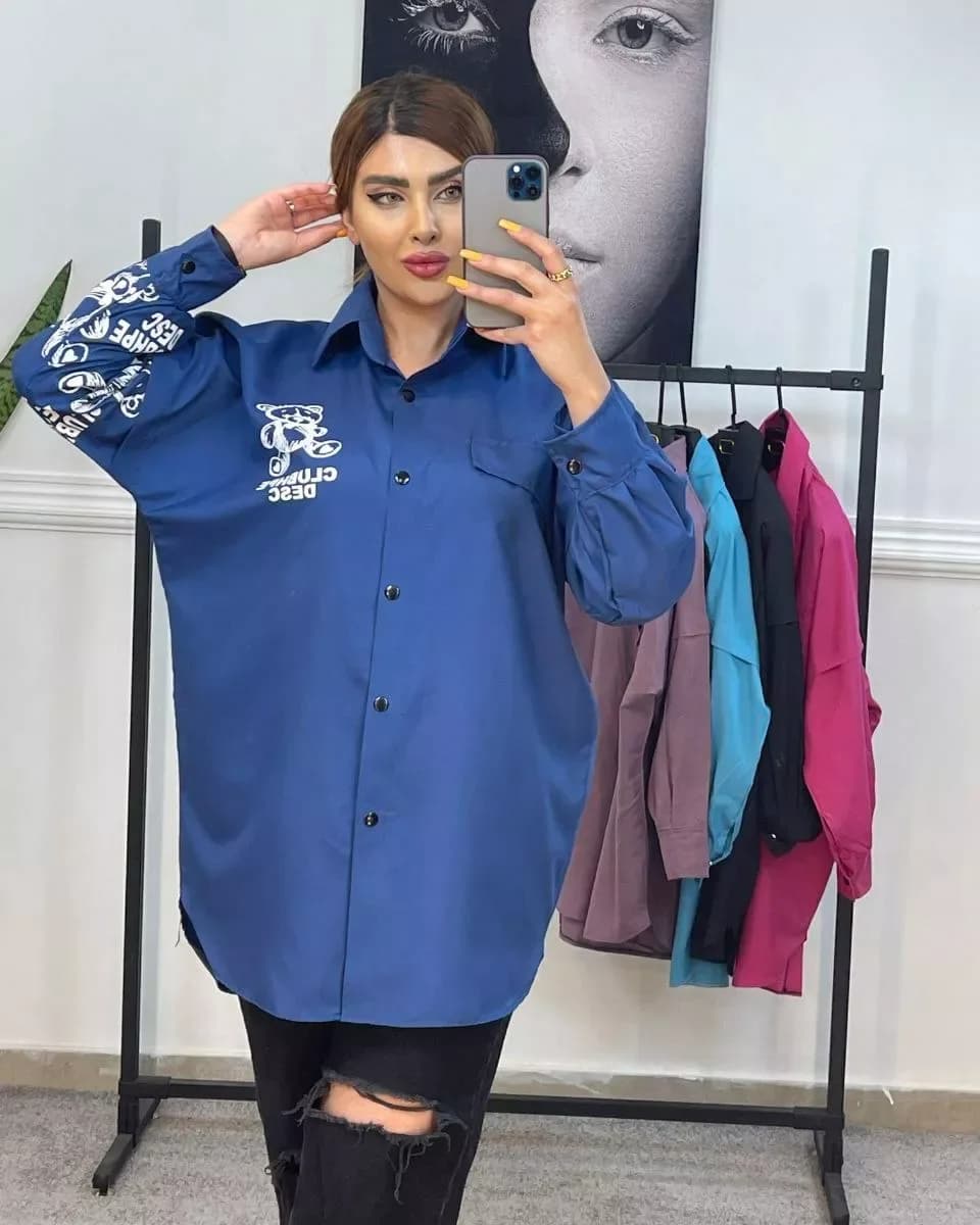 شومیز پیراهنی طرح خرسی
