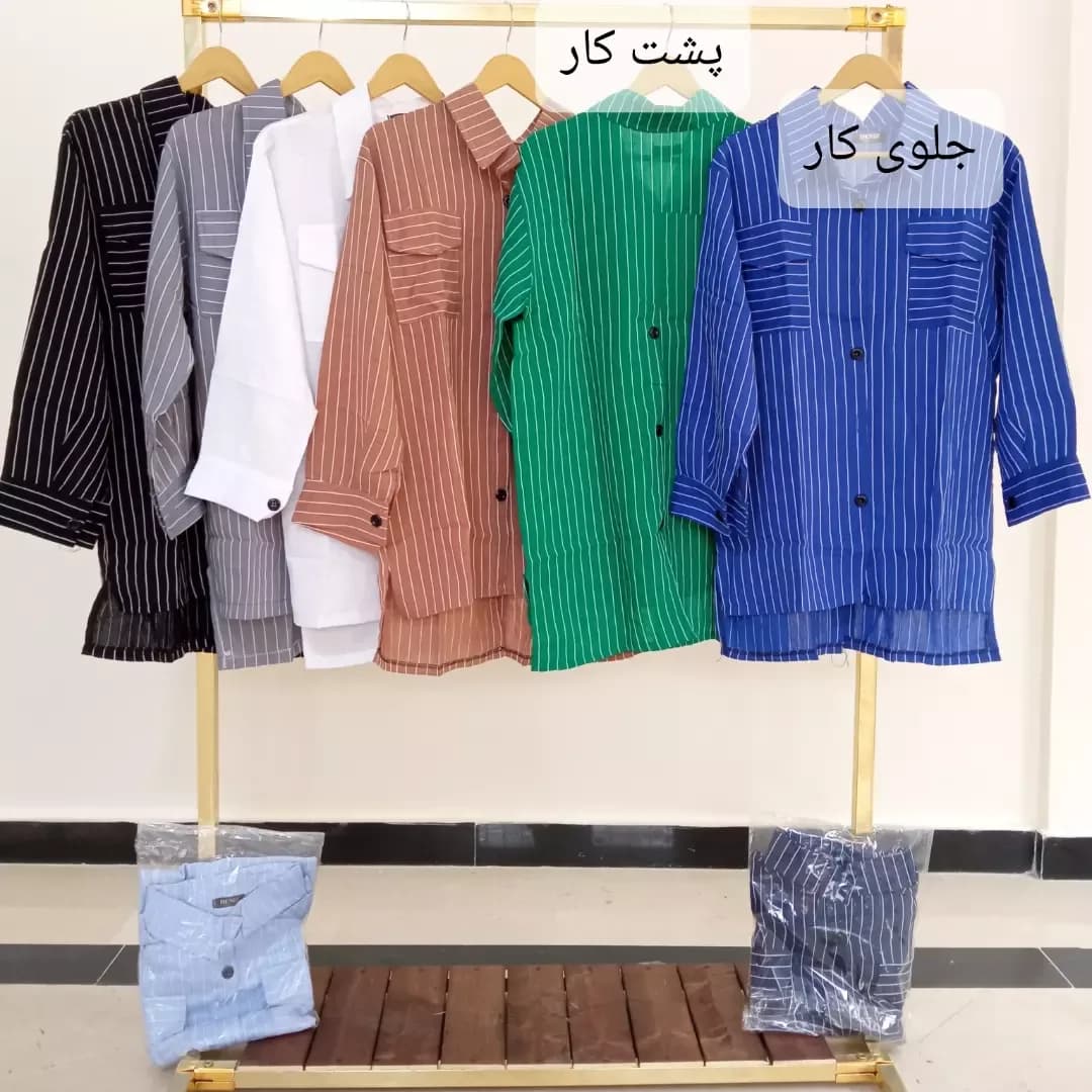مانتو پیراهنی پشت دکمه دار