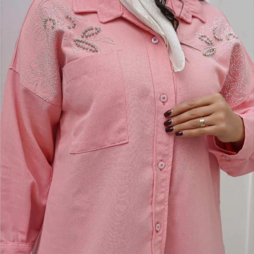 مانتو مروارید دوزی کد۳۹۰