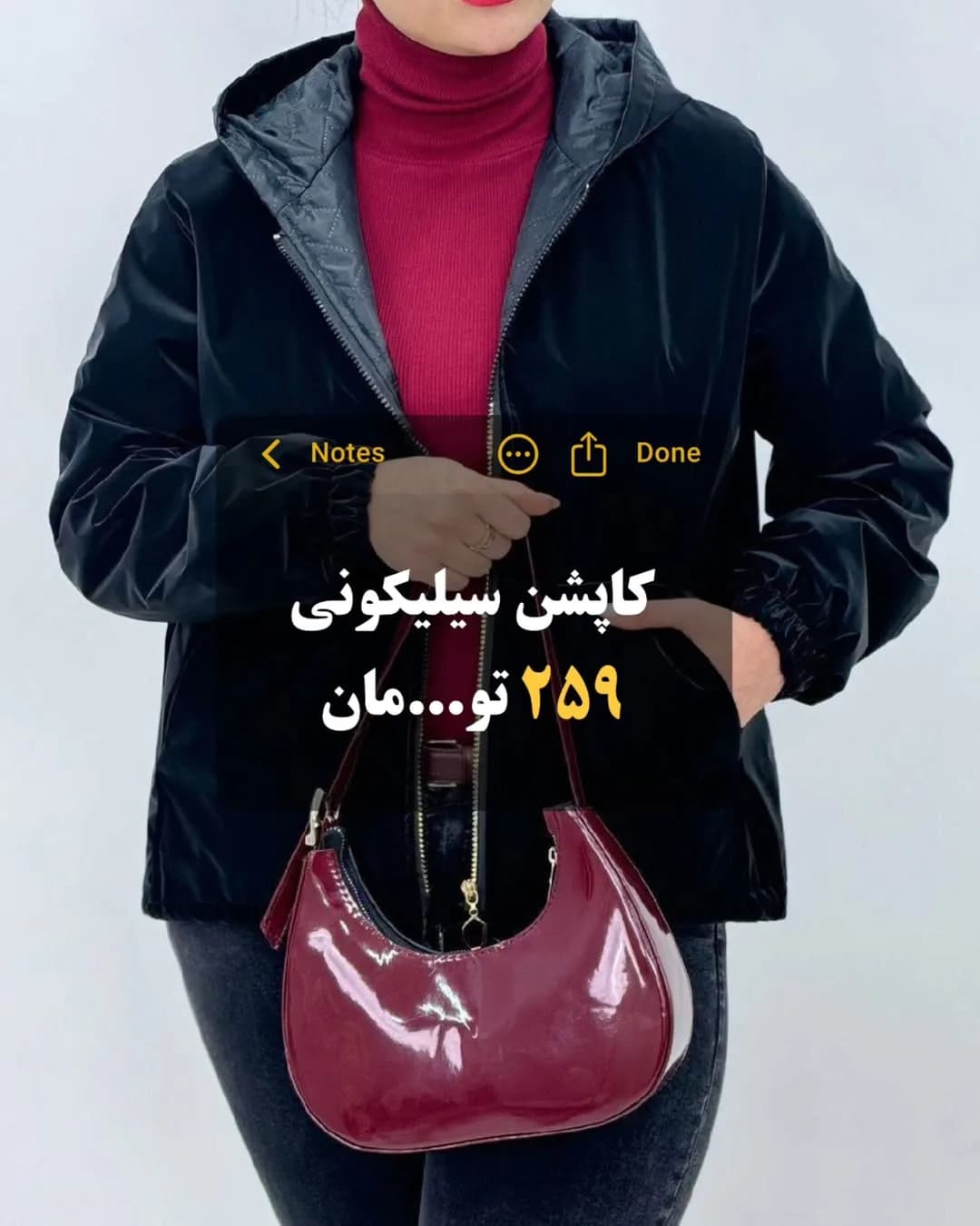 کاپشن سیلیکونی کوتاه کد ۲۷۲، رنگ مشکی، کلاهدار، زیپدار، گشاد