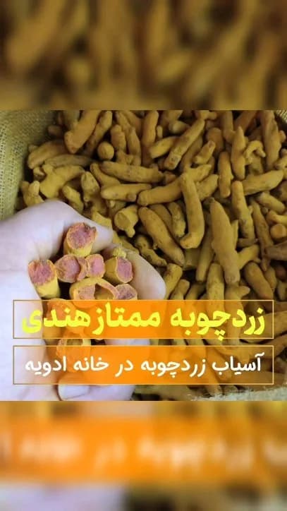 زردچوبه ممتاز هندی، رنگ قهوهای، ریشهای