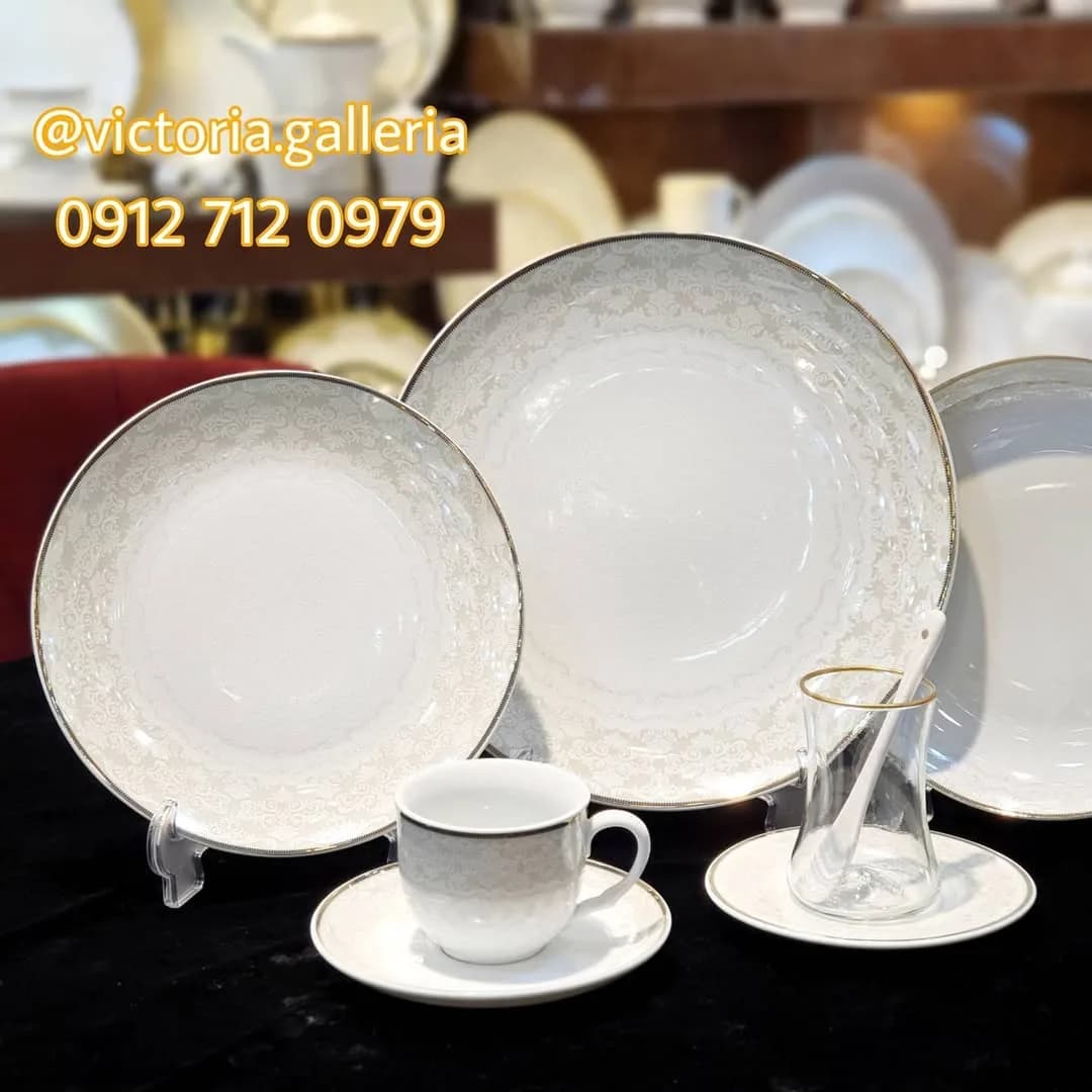 سرویس ۱۸ نفره کافنبرگ با فنجان کمرباریک