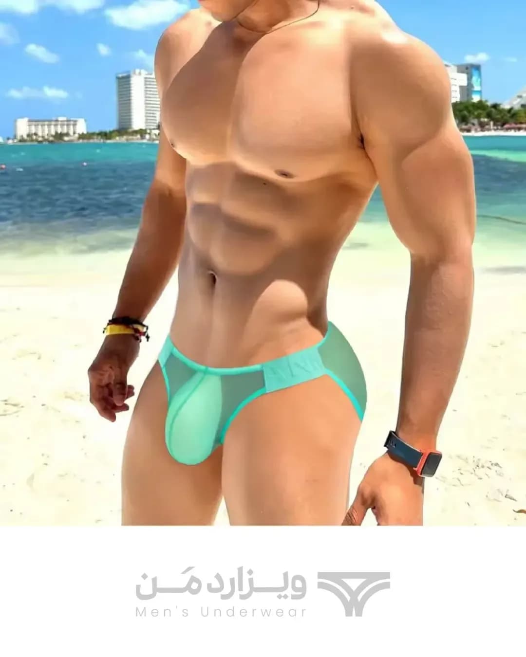 شورت اسلیپ مردانه نیمه‌شفاف