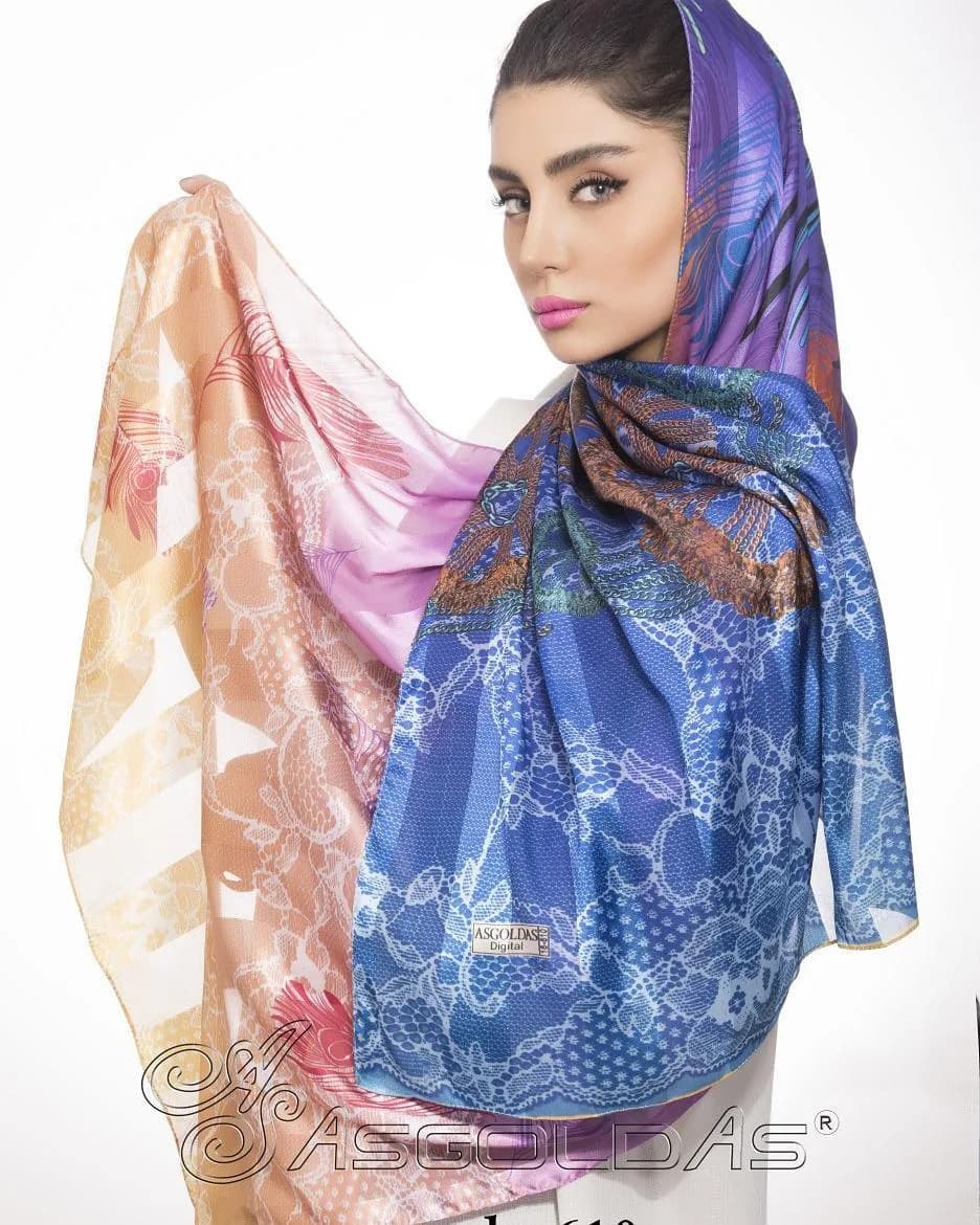 شال ابریشم راه راه