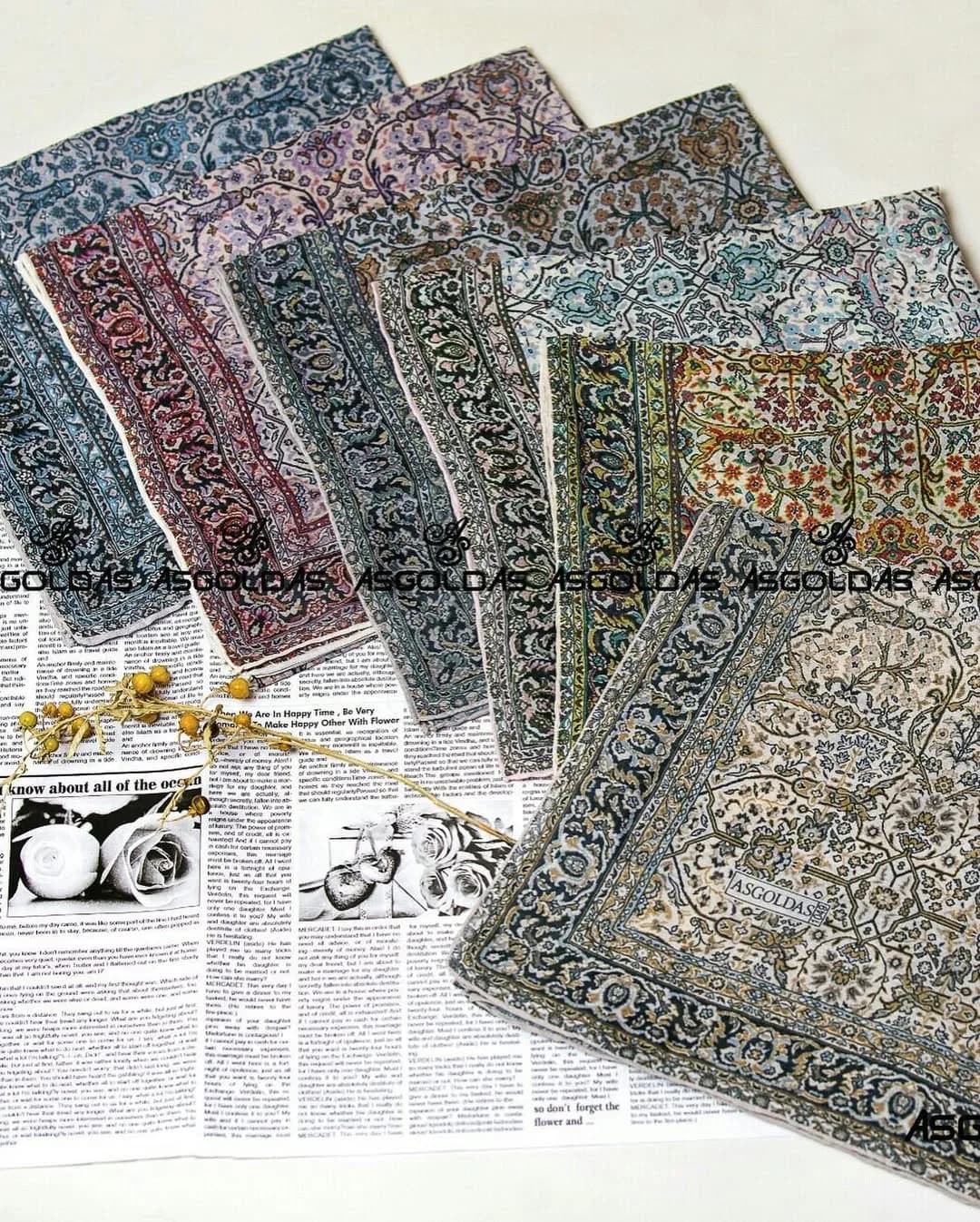 روسری نخی سایز ۱۴۰ کد 1049 — نمای چندکالا — سایز ۱۴۰