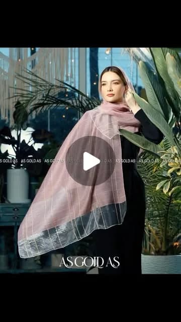 شال حریر کد ۱۰۰۶۰، رنگ صورتی و خاکستری، طرح چهارخانه، مستطیلی