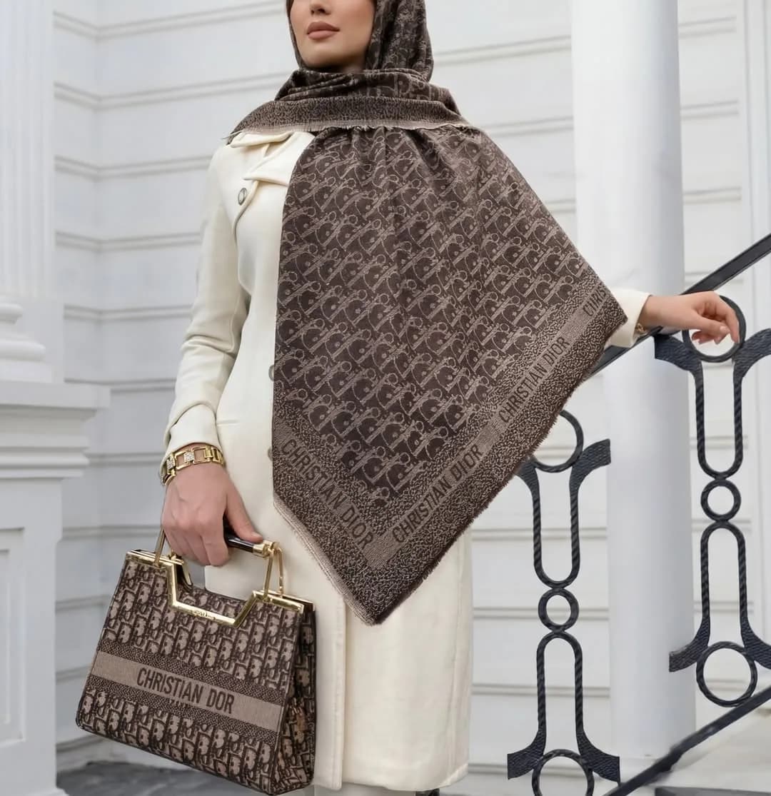 روسری کشمیر مجلسی طرح دیور
