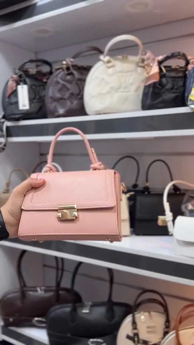 کیف دیانا، رنگ صورتی، جنس چرم، کیف دستی
