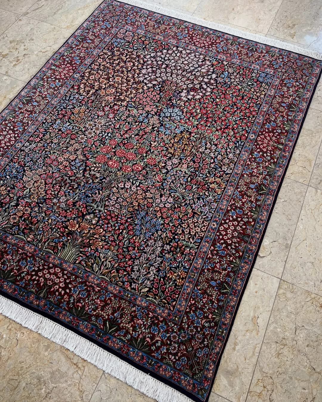 قالیچه چهار متری درختی حسنخانی کرمان