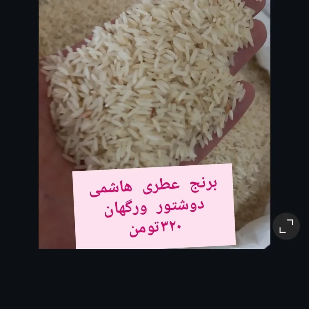 برنج هاشمی عطری، رنگ سفید، دانه بلند