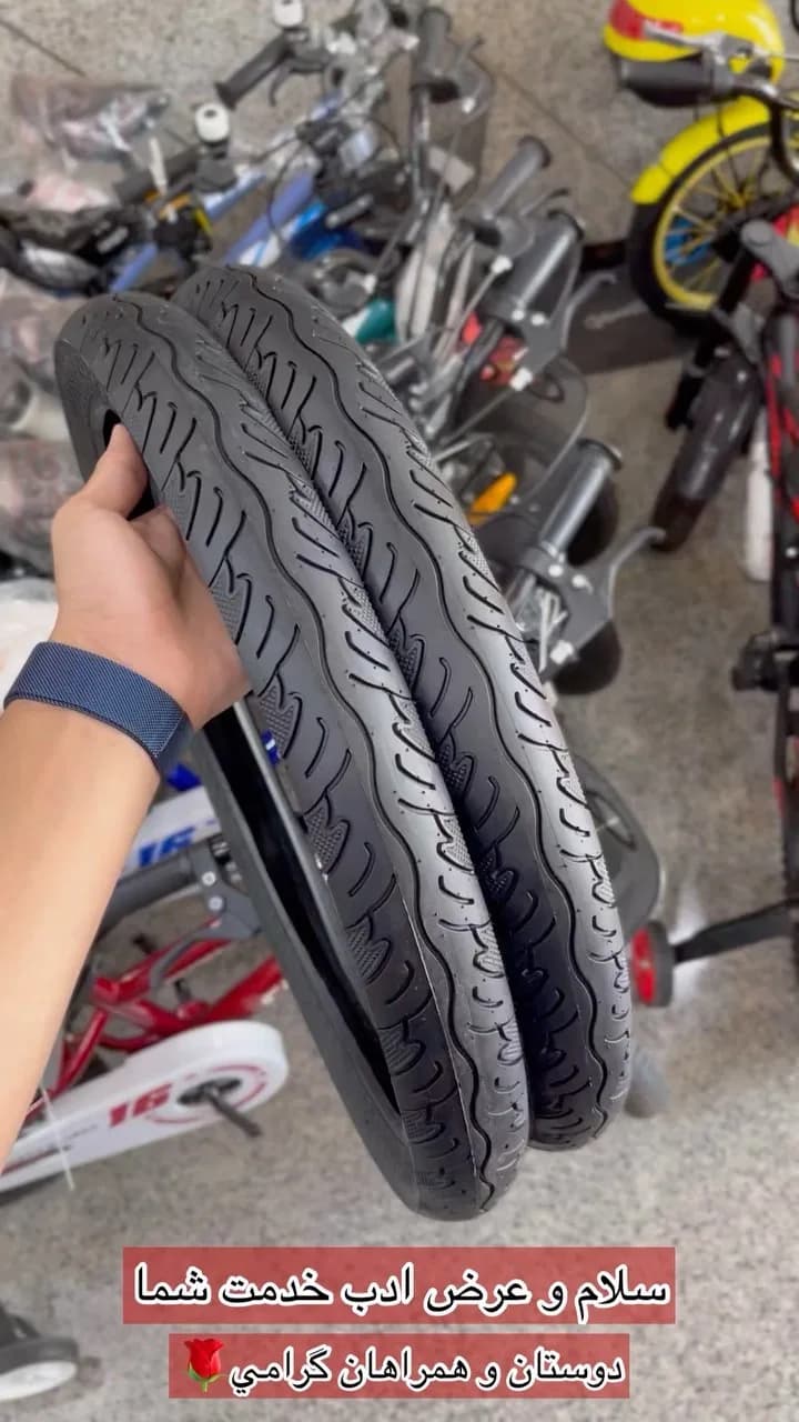 لاستیک BMX NVX، رنگ مشکی، آجدار