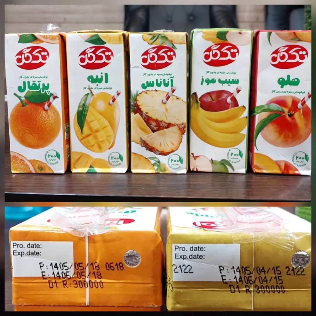 آبمیوه تتراپک ۳۶ عددی تک گل