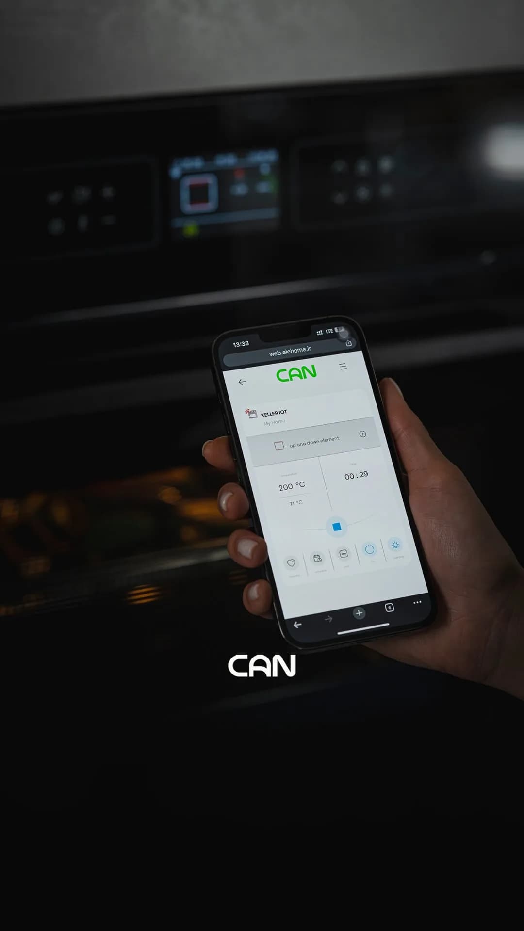 فر توکار هوشمند کن، رنگ سیاه و سفید، مستطیلی