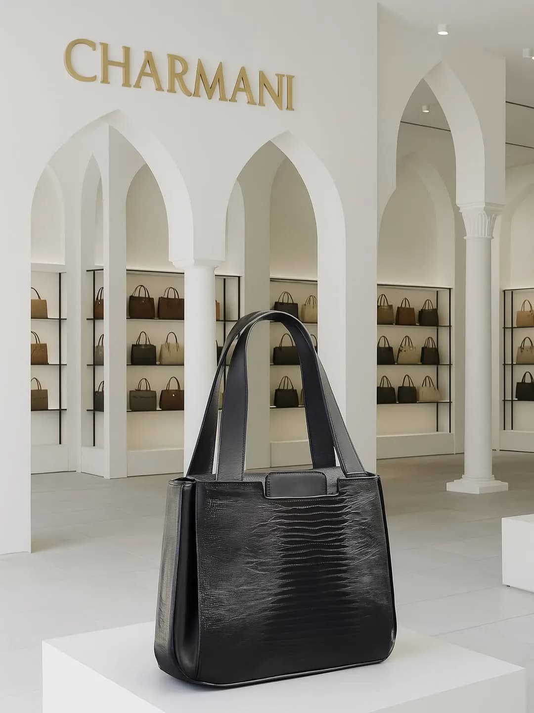 کیف دوشی زنانه چرمانی، رنگ مشکی، بزرگ