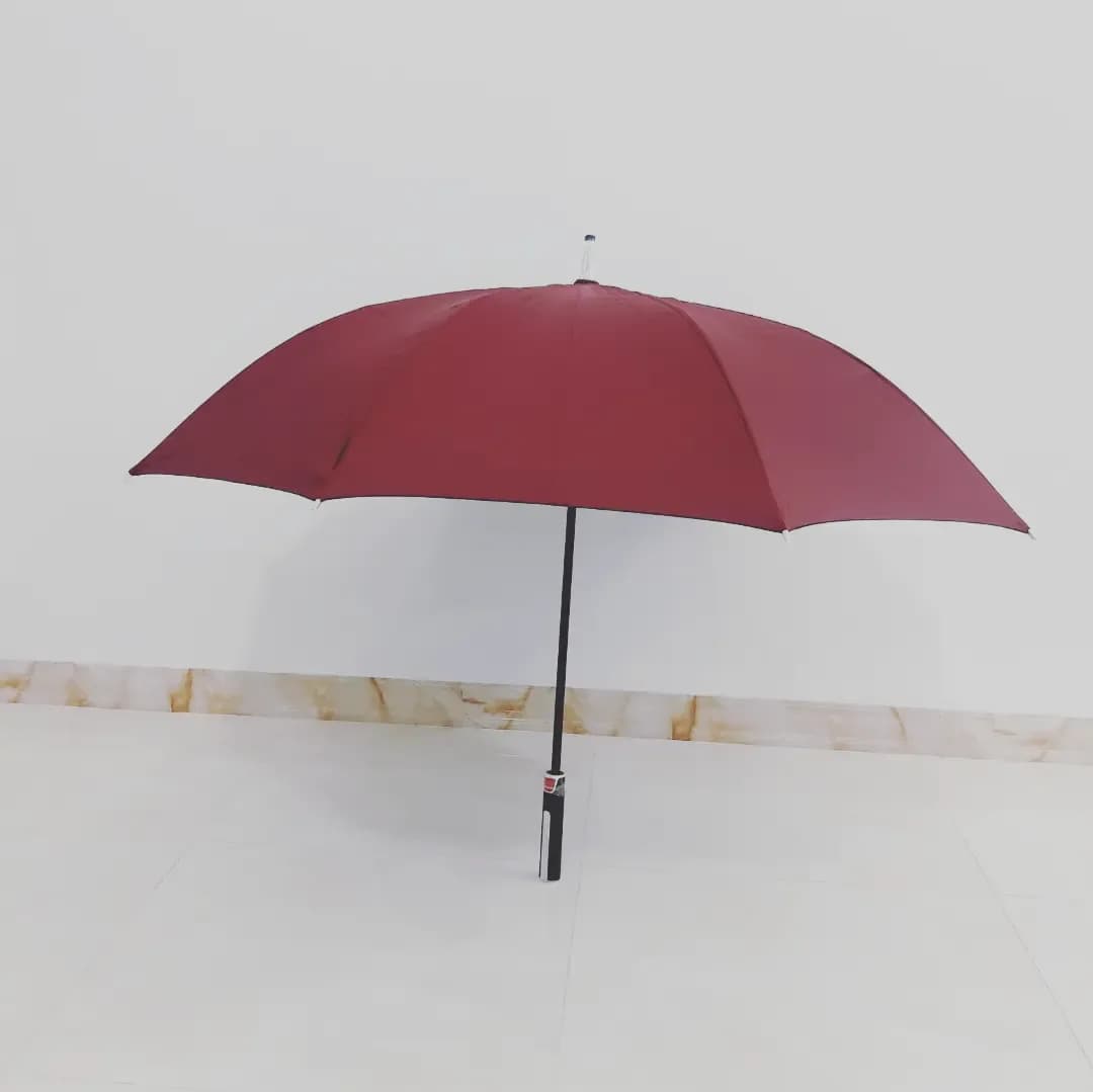 چتر فایبرگلاس برزنت نانو طوفان، رنگ زرشکی، دستی، دایرهای