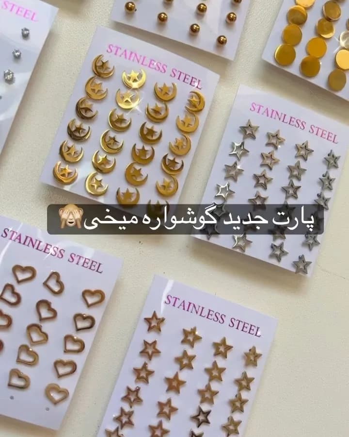 گوشواره میخی استیل