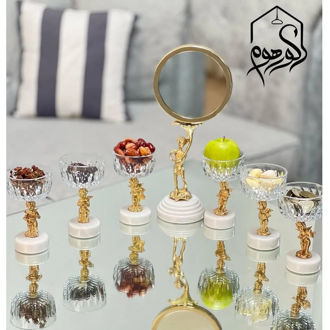 ست هفتسین سنگ و آلومینیوم طلایی