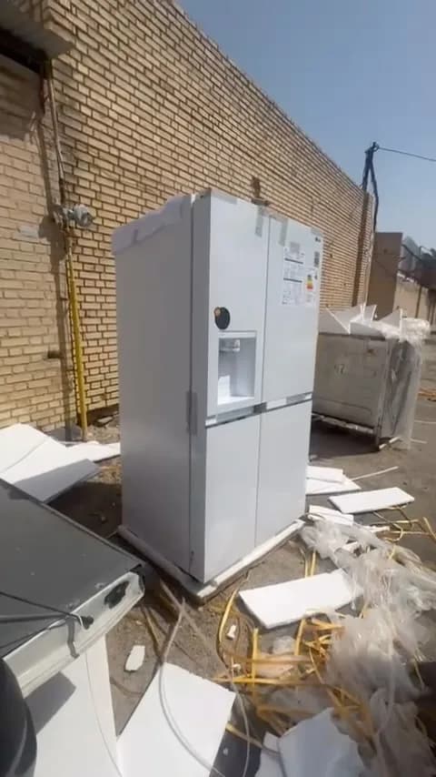 یخچال ساید بای ساید ۳۲ فوت مدل J257 الجی، رنگ سفید، جنس فلز