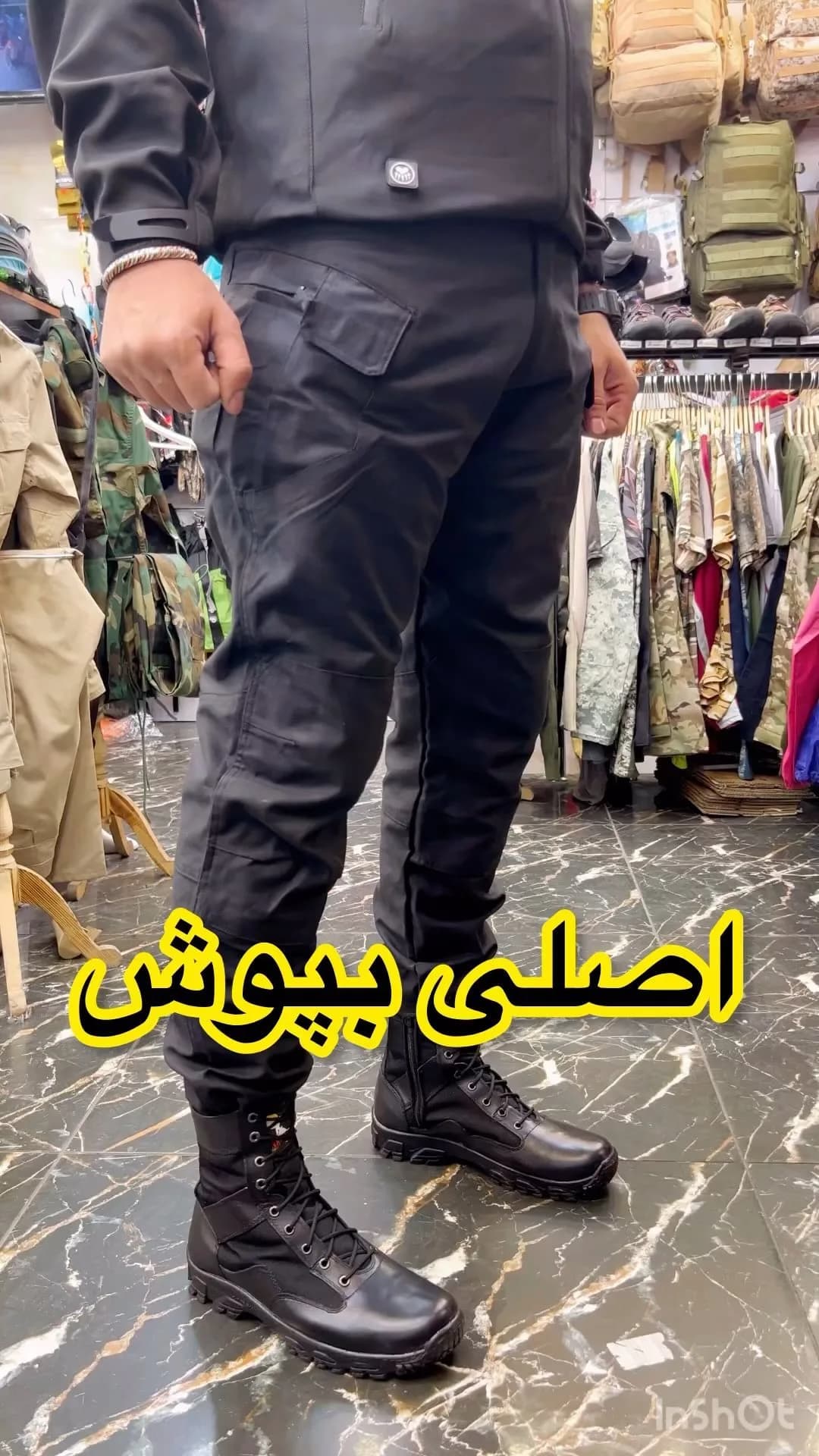شلوار شش جیب آلفا ۵.۱۱ 5.11، رنگ مشکی، جنس کتان، دمپا بسته، جیب دار