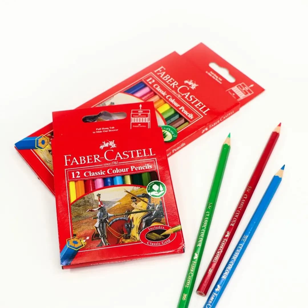 مداد رنگی فابر کاستل — رنگ قرمز — نمای چندکالا — Faber-Castell