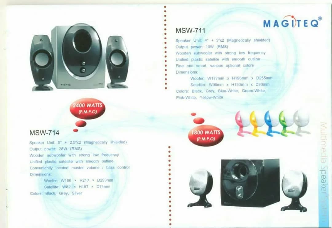 بلندگو ۳ تکه مجیتک مدل msw 714