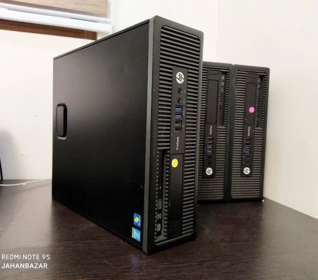 کیس HP ProDesk Core i5 نسل ۴ اچ پی، رنگ مشکی، جنس فلز و پلاستیک، کیس ایستاده