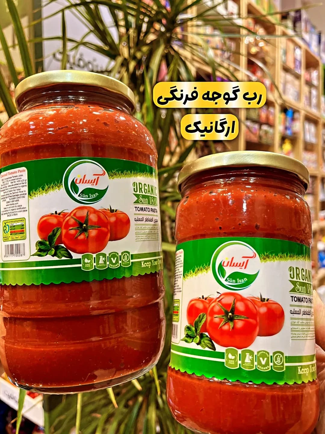 رب گوجه فرنگی ارگانیک ۷۰۰ گرمی سان آیسان