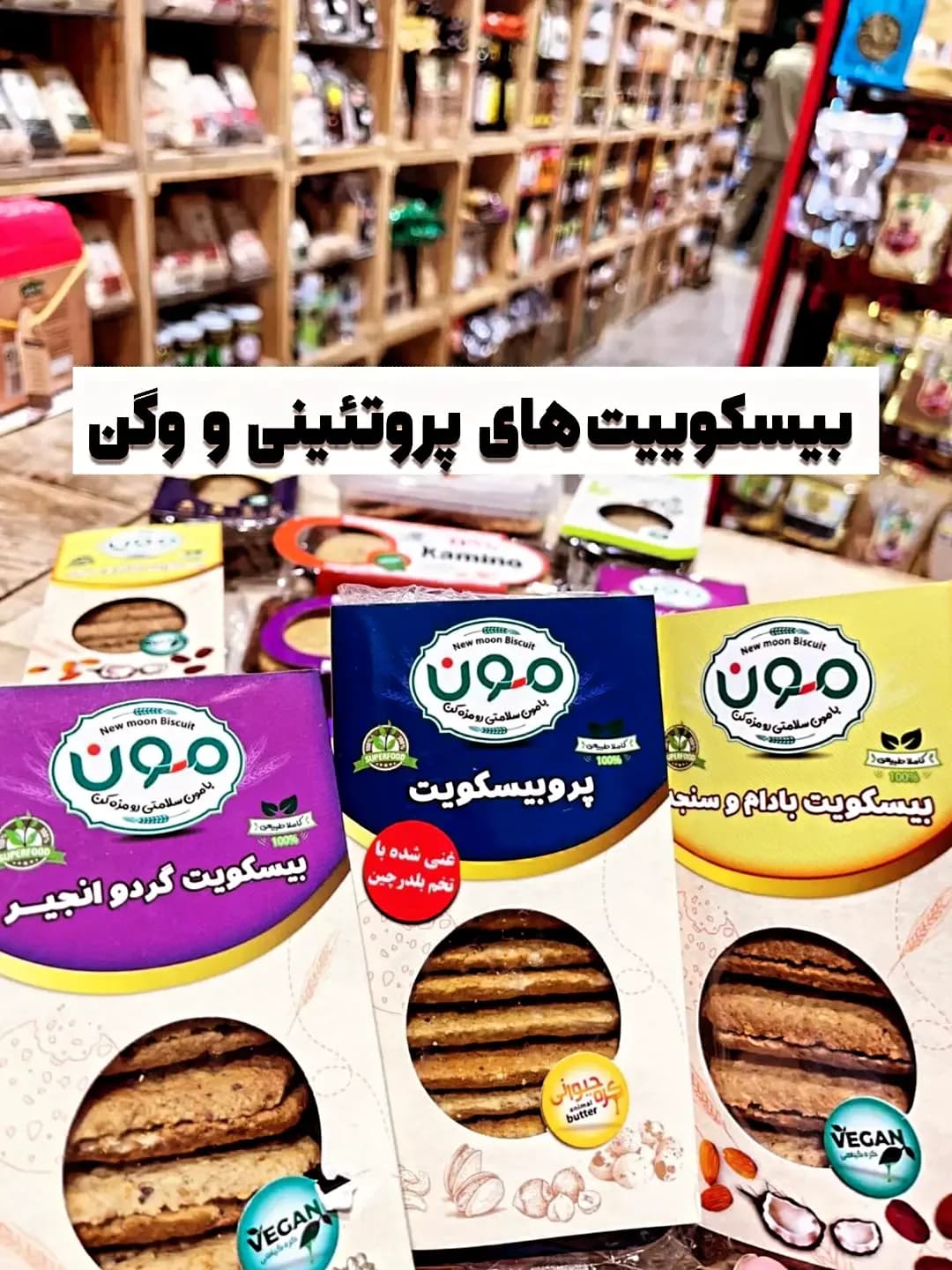 پرو بیسکوییت پروتئینی وگن مون