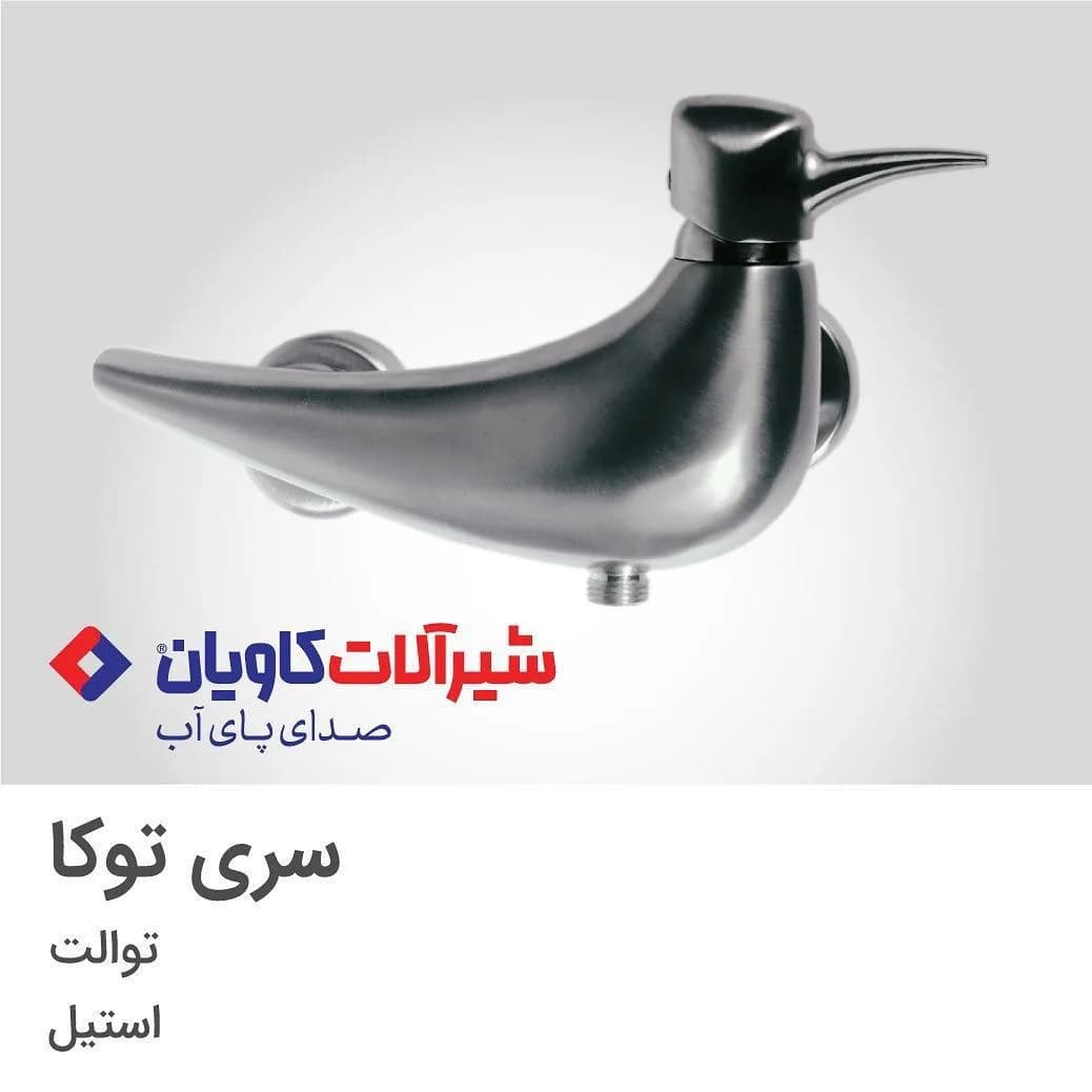 شیر توالت سری توکا استیل کاویان، توکار، تکدسته
