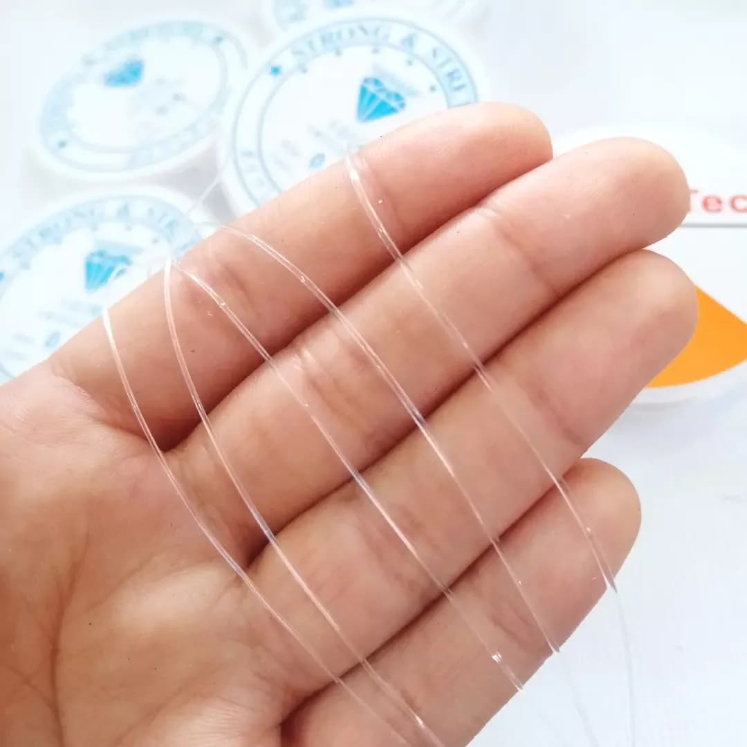 نخ دستبند کشی نامرئی، رنگ شفاف، نخ نازک شفاف