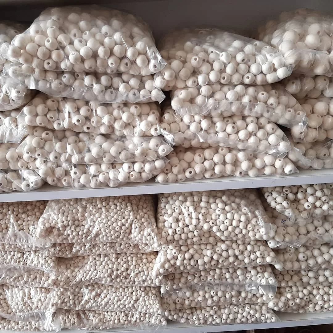 مهره چوبی بدون رنگ ۹ سایز