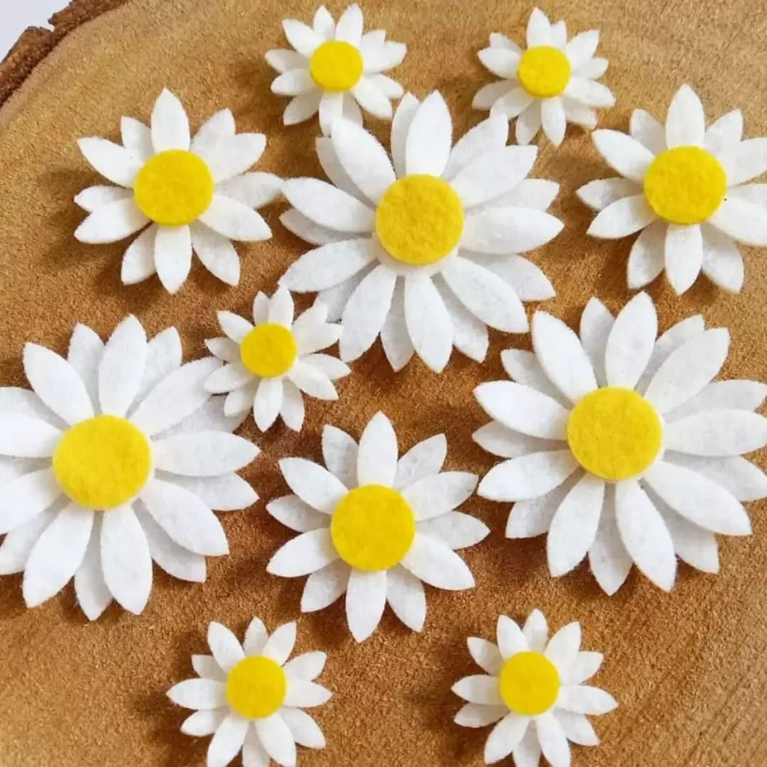 برش گل بابونه نمدی