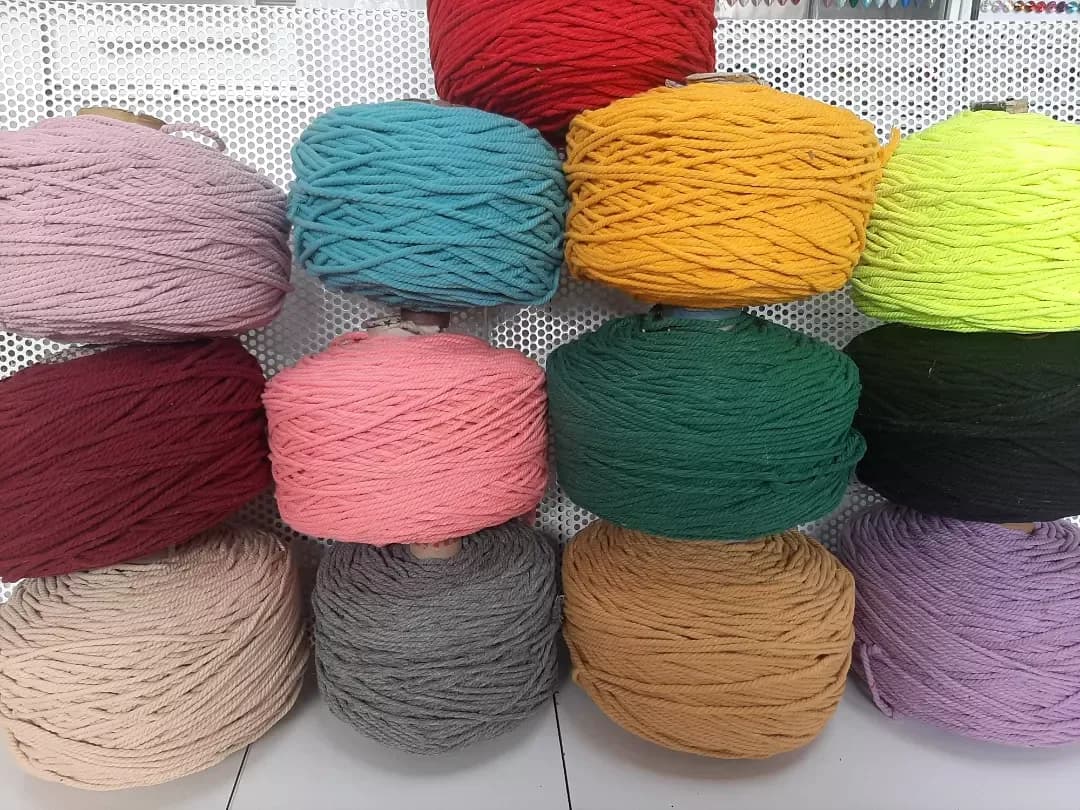 نخ مکرومه رنگی تابیده