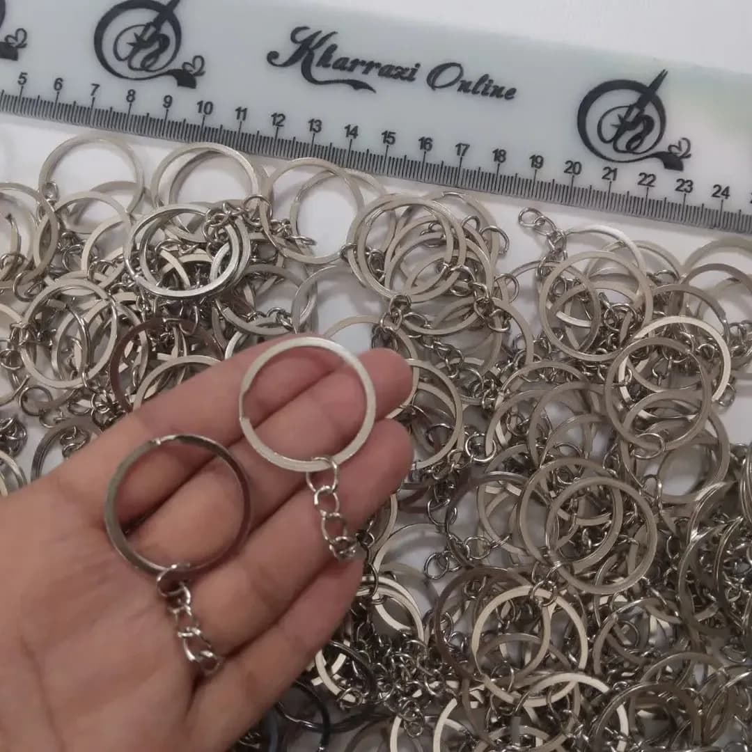 جاکلیدی تخت نقرهای و طلایی — رنگ نقرهای — نمای دردست — قطر ۲٫۵