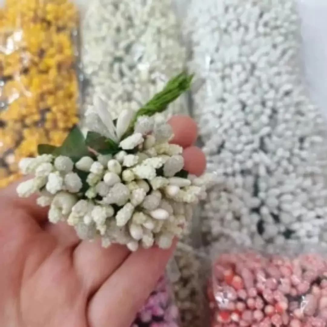 پرچم گل کبریتی — رنگ سفید — نمای دردست — پک ۱۵ رنگ