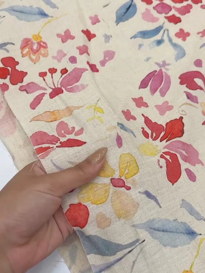 پارچه لینن طرحدار