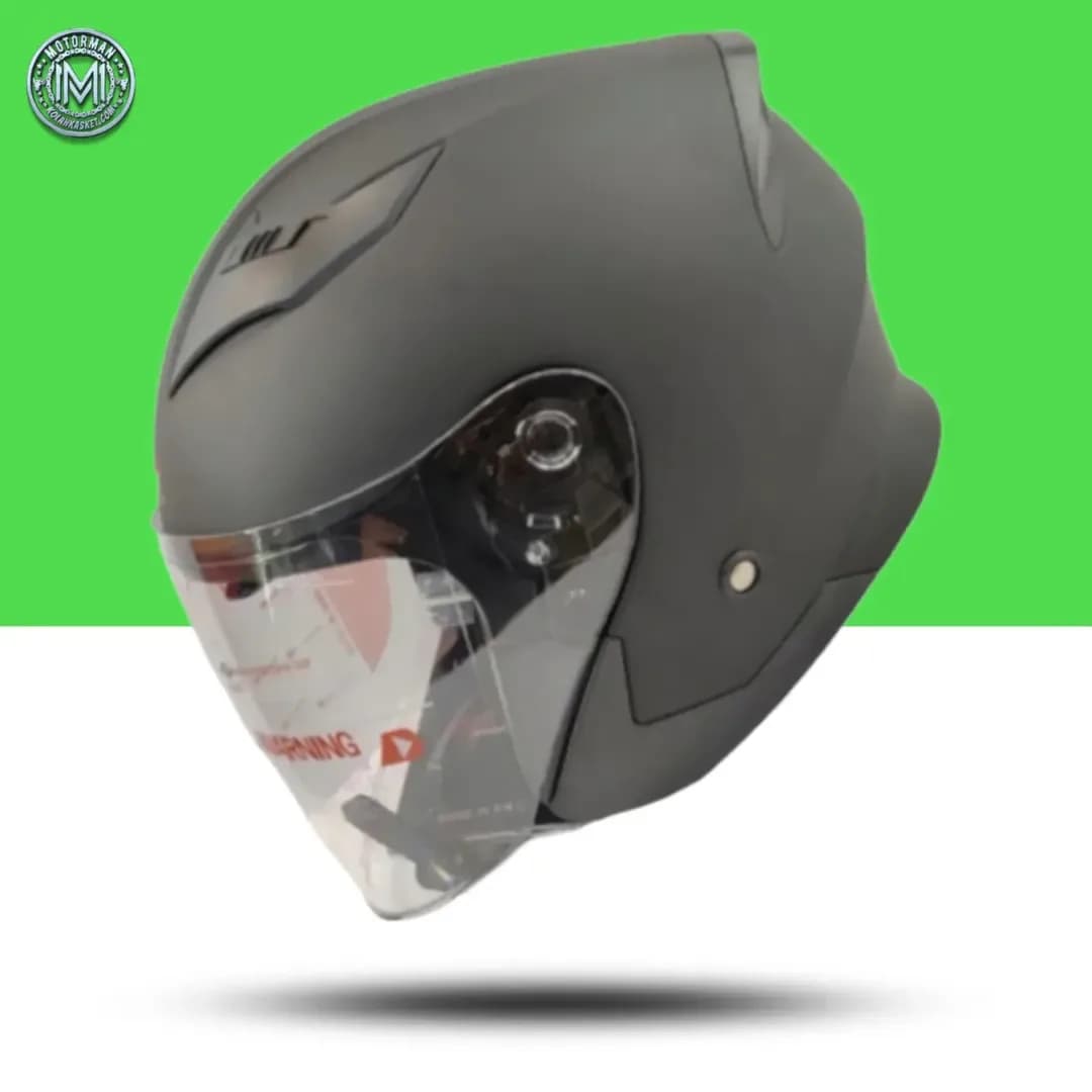 کلاه کاسکت بدون فک REDLINE، رنگ خاکستری، جنس پلاستیک، فکمتحرک مات