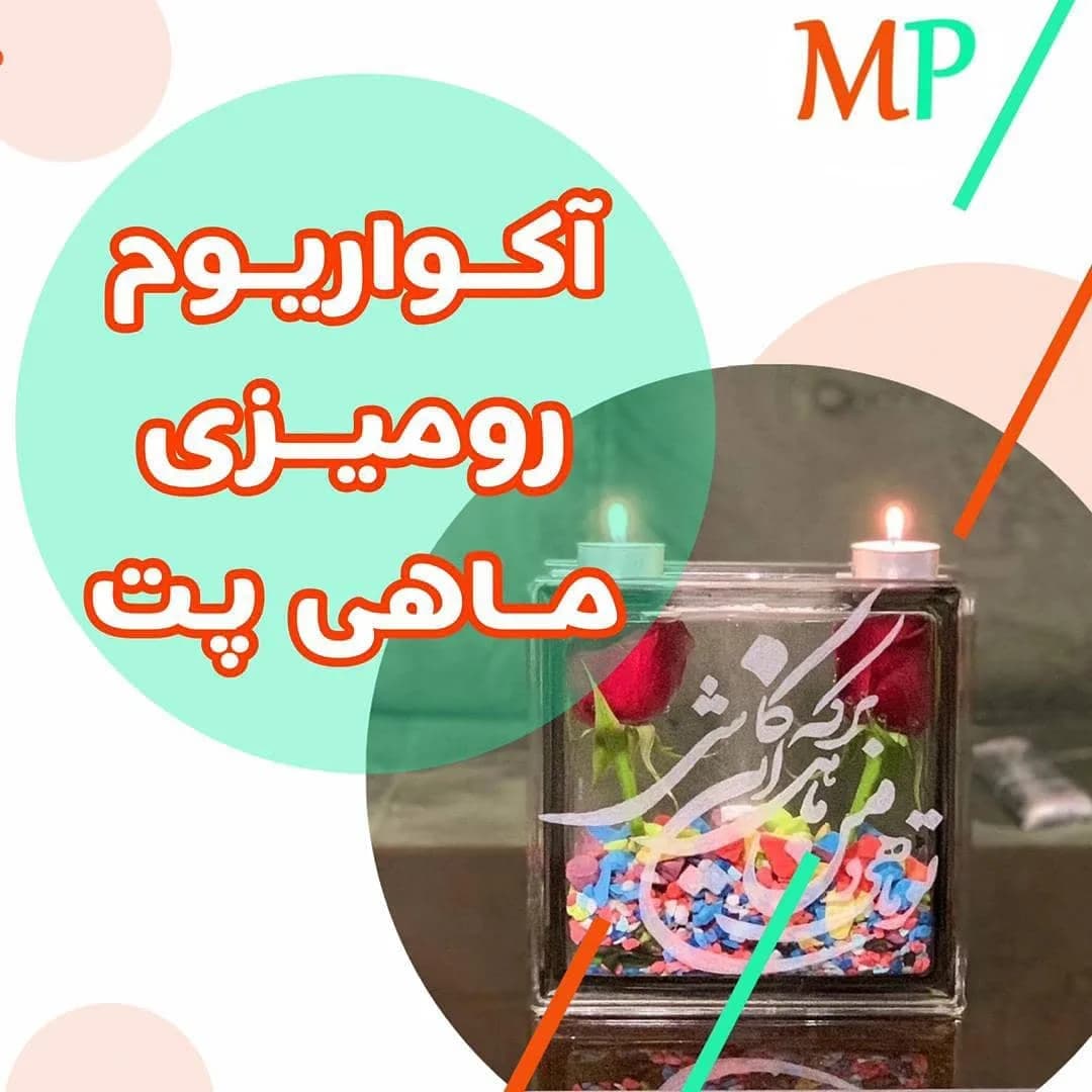 آکواریوم رومیزی ۱۹x۸x۱۹ ماهی پت، رنگ شفاف، جنس شیشه، مکعبی