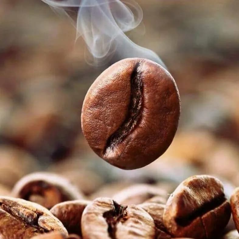 دانه قهوه رست شده، رنگ قهوه ای، دانه قهوه بو داده